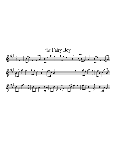 The Fairy Boy (Version 3) sheet music preview