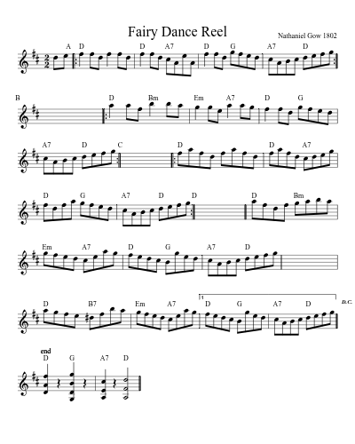 Fairy Dance Reel sheet music preview