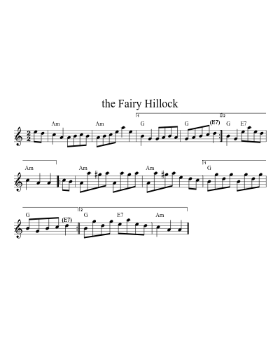 the Fairy Hillock (Version 2) sheet music preview