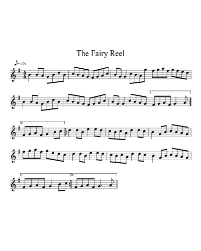 The Fairy reel (Version 2) sheet music preview