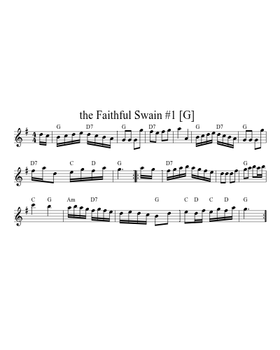 the Faithful Swain #1   [G] sheet music preview