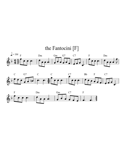 The Fantocini  [F] (Version 3) sheet music preview