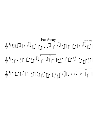 Far Away (Version 4) sheet music preview