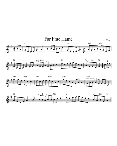 Far Frae Hame (Version 3)
