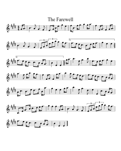 The Farewell (Version 5) sheet music preview