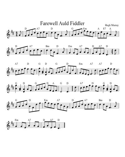 Farewell Auld Fiddler (Version 3)