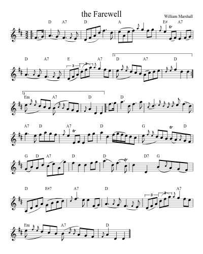 The Farewell (Version 7) sheet music preview