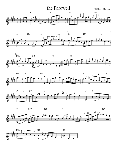 The Farewell (Version 8) sheet music preview