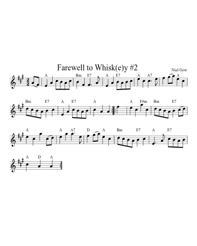 Farewell to Whisk(e)y  #2 (Version 3) sheet music preview