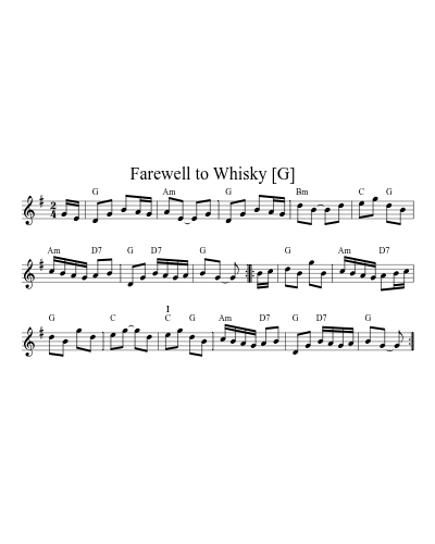 Farewell to Whisky   [G] (Version 3)