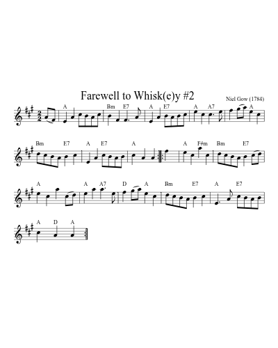 Farewell to Whisk(e)y  #2 (Version 4) sheet music preview