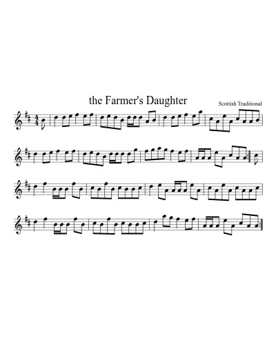the Farmer's Daughter sheet music preview