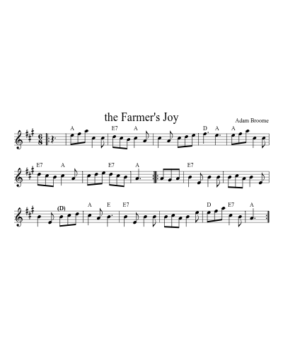 the Farmer's Joy sheet music preview