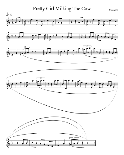 Pretty Girl Milking The Cow preview