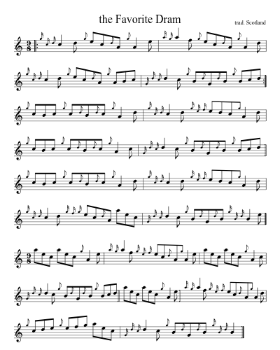 the Favorite Dram (Version 2) sheet music preview
