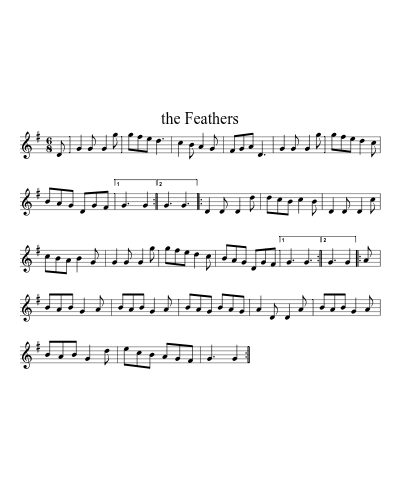 the Feathers sheet music preview