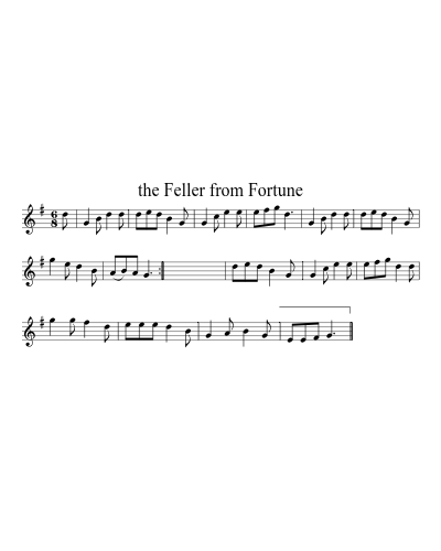 the Feller from Fortune (Version 4) sheet music preview