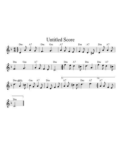 Female Saylor Am Dm Em Gm 32 2 (Version 2) sheet music preview