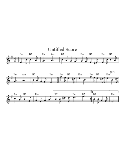 Female Saylor Am Dm Em Gm 32 2 (Version 4) sheet music preview