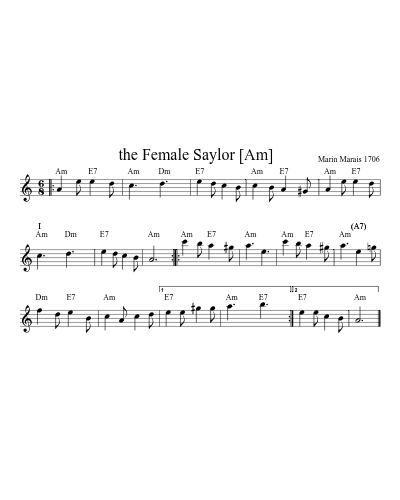 the Female Saylor   [Am] (Version 4)