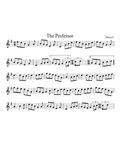 The Professor sheet music preview