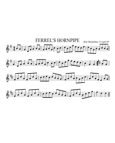 FERREL'S HORNPIPE (Version 2)