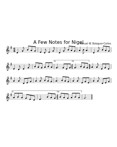 A Few Notes for Nigel