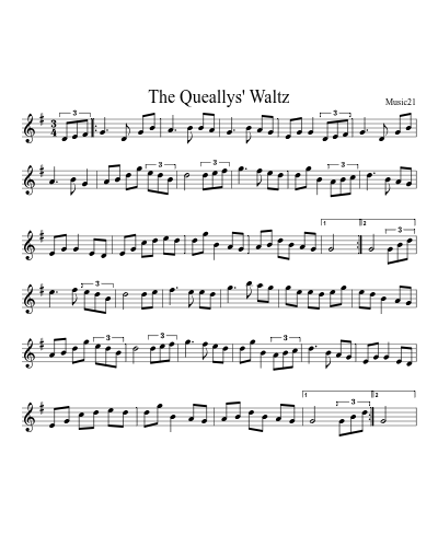The Queallys' Waltz sheet music preview