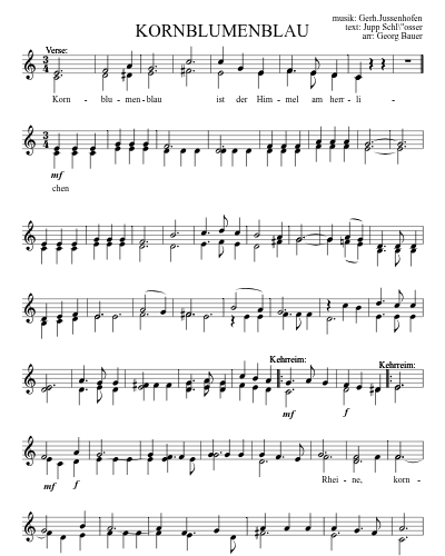 KORNBLUMENBLAU (Fh Duets1)
