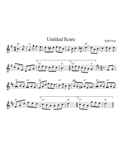 Fiddle Hill Jig (Version 7) sheet music preview