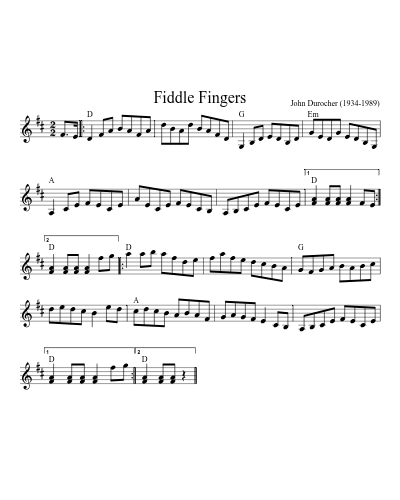 Fiddle Fingers (Version 2)