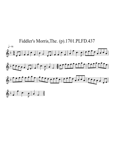 Fiddler's Morris,The. (p).1701.PLFD.437