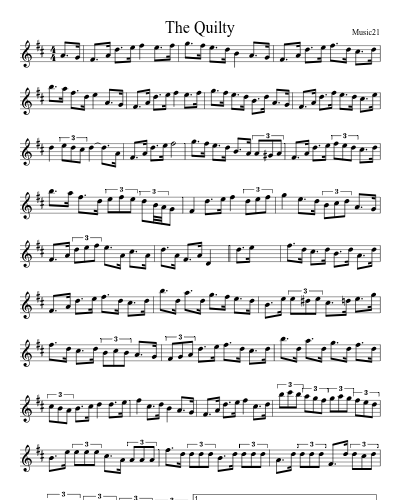 The Quilty sheet music preview