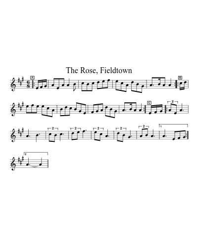 The Rose, Fieldtown sheet music preview