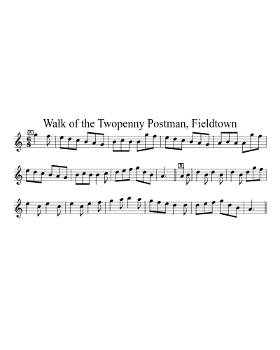 Walk of the Twopenny Postman, Fieldtown