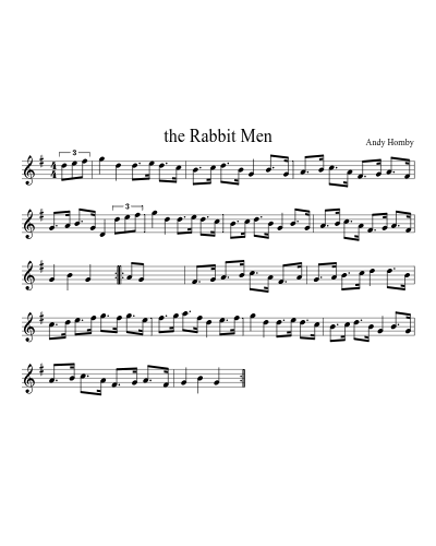 the Rabbit Men sheet music preview