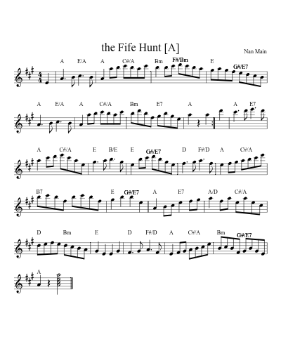 the Fife Hunt [A] sheet music preview