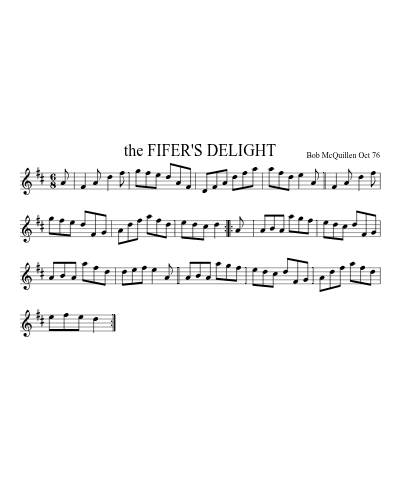 the FIFER'S DELIGHT (Fifers Delight)