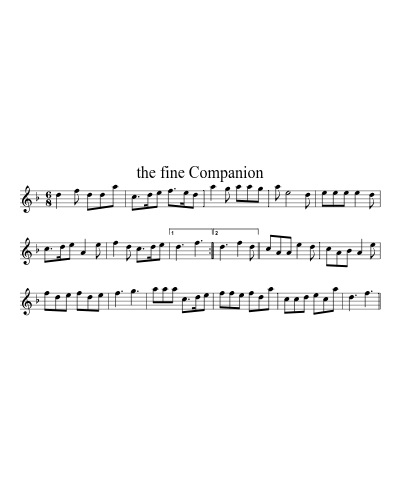 the fine Companion sheet music preview