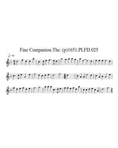 Fine Companion.The. (p)1651.PLFD.025 sheet music preview