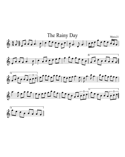 The Rainy Day sheet music preview