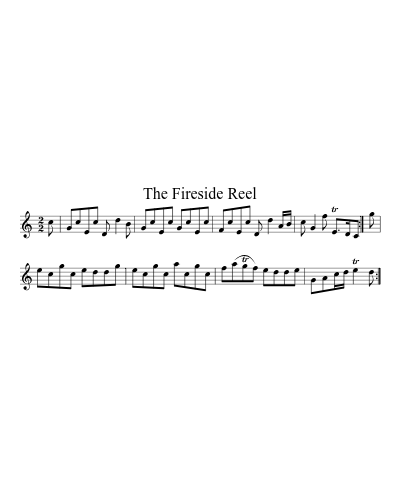 The Fireside Reel sheet music preview