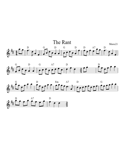 The Rant sheet music preview