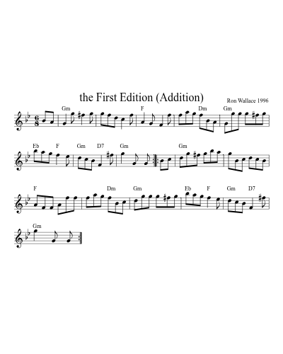 the First Edition (Addition) (Version 2) sheet music preview