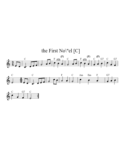 the First No\"el   [C] (Version 2) sheet music preview