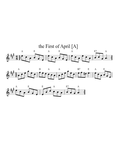 The First of April  [A] (Version 4) sheet music preview