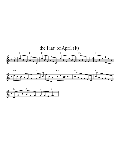 The First of April  (F) (Version 4) sheet music preview