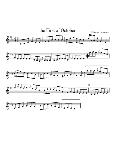 the First of October sheet music preview