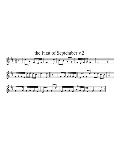 The First of September  v.2 (Version 3) sheet music preview