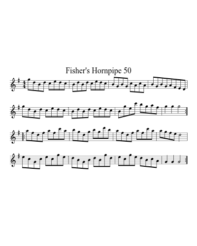 Fisher's Hornpipe 50 sheet music preview